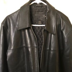 Men’s Coach Leather Jacket - Size M